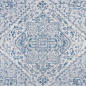 Estrella Bohemian Medallion Textured Weave Indoor/outdoor Square Rug